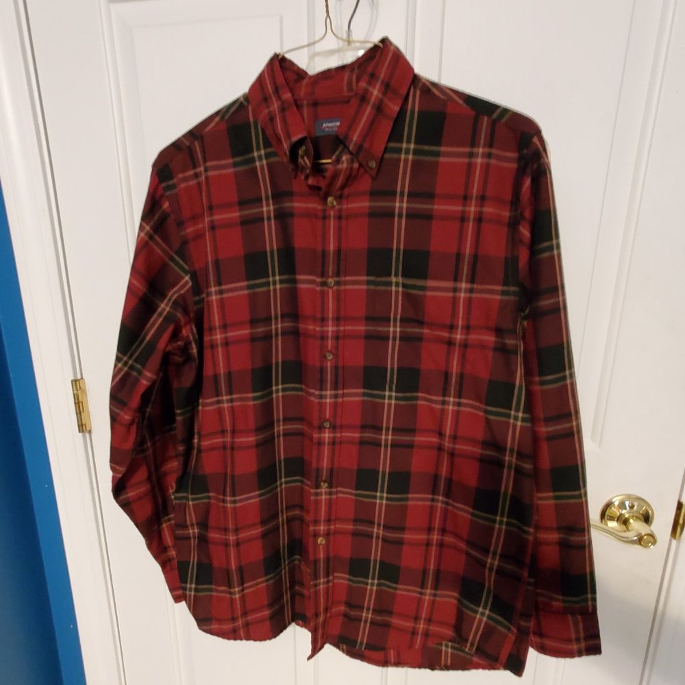 Arrow Mens Medium Burgundy Flannel